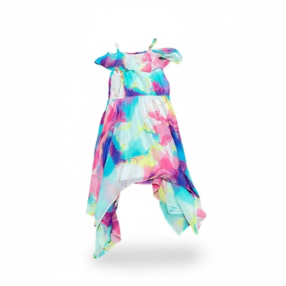 The Children's Place Colorful Cold-Shoulder Dress
